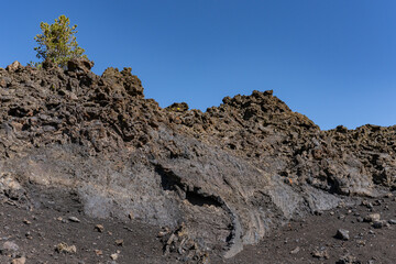 Craters of the Moon National Monument & Preserve. Volcanic Field. Idaho's eastern Snake River Plain. Rafted Blocks from the North Crater Cinder Cone