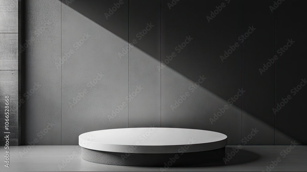 Poster elevate your success with a minimalist 3d podium against a simple backdrop, creating a perfect space