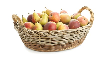 Fresh Apples Pears Bounty Beautiful Organic Produce Basket Harvest