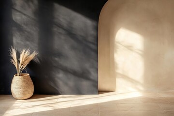 Decorative plant in modern minimalist interior