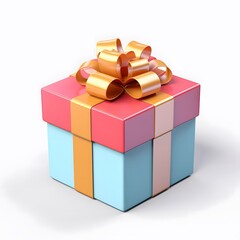 Obraz premium gift box, 3d render, Studio lighting photography on isolated background.