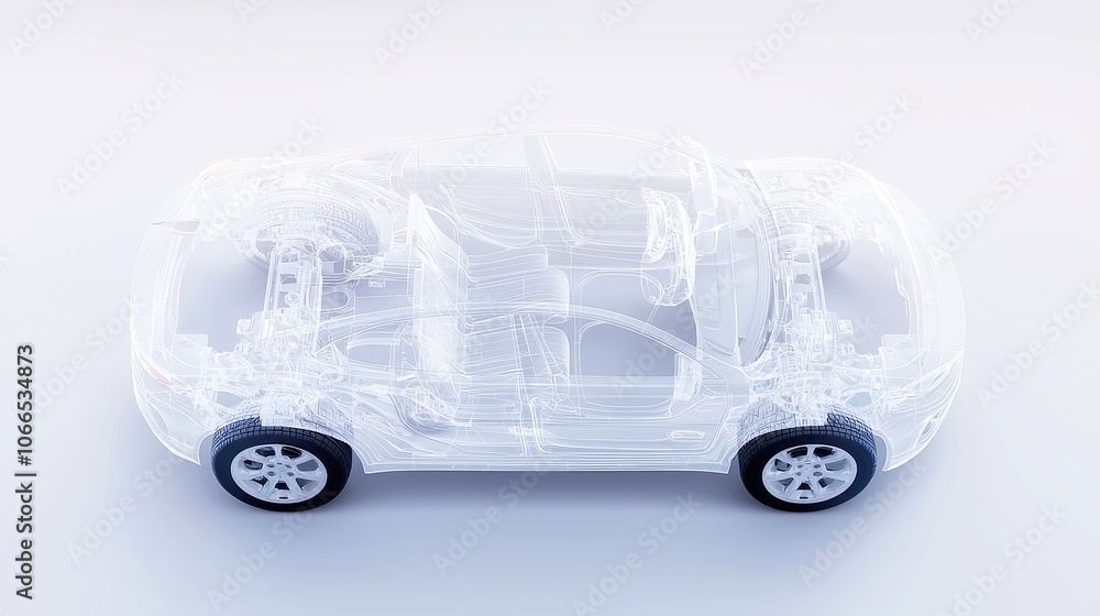 Poster urban vehicle dynamics, showcasing city car architecture in motion, emphasizing design elements, spa