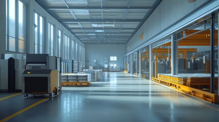 A modern warehouse utilizing high-tech automation for seamless operations and faster processing of goods