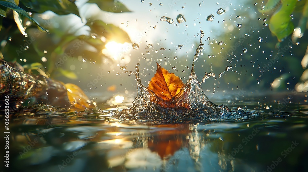 Poster rainfall animation, immersive 3d visual of rain cascading toward the viewer, enhanced by dynamic mov
