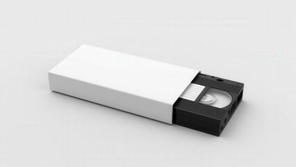 Realistic his res VHS box mockups featuring a blank sleeve and label space for custom designs.