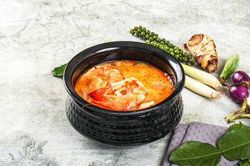 Tom Yum soup with prawn