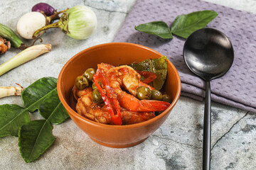 Thai Panang curry witn prawn