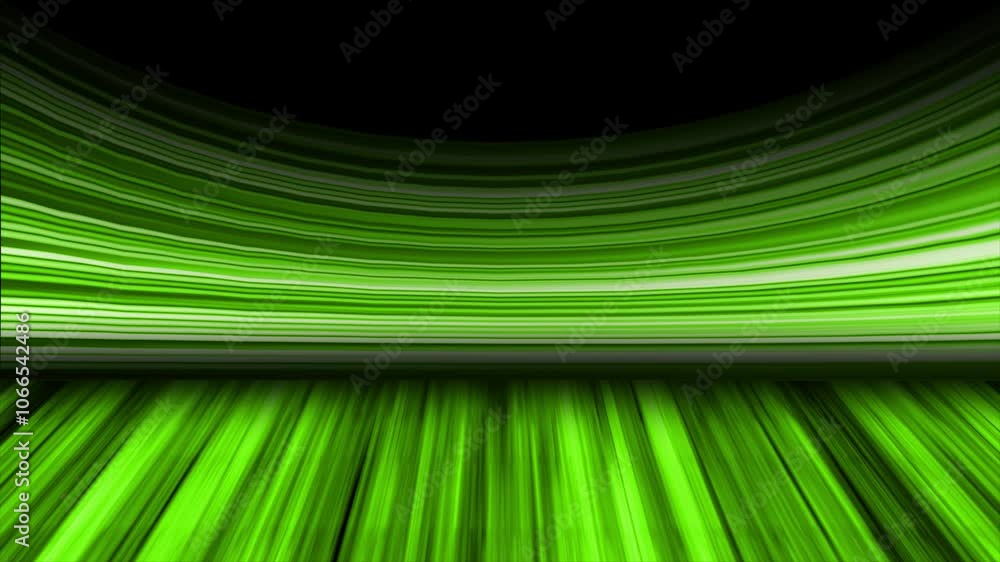 Poster lime green color multiple lines wooden texture 3d space gradient pattern modern design black curve b