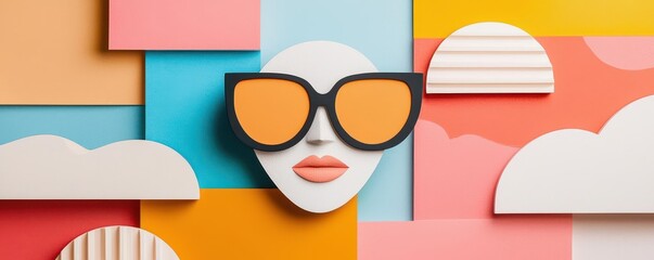 Mood BoardInspired Social Media Posts Colorful, thematic mood boards related to the brand, creative visual branding content, evoking specific feelings and aesthetics, 3D illustration