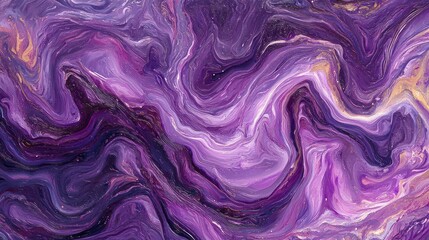 Obraz premium An artistic abstract design with swirling shades of deep purple and violet, creating a vibrant and energizing atmosphere for a creative studio or living room.