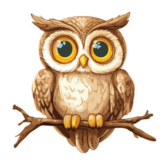 owl setting  on a branch