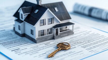 Key Resting on House Contract Document