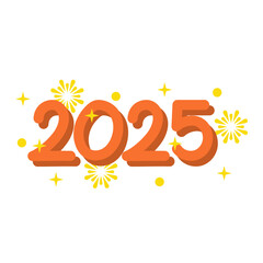 2025 Year Number Typography