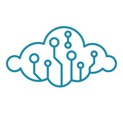Cloud Tech Line Icon