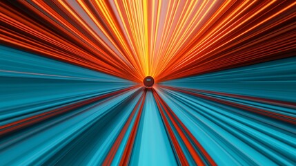 Fototapeta premium Futuristic Pods Zipping Through Dynamic Light Trails
