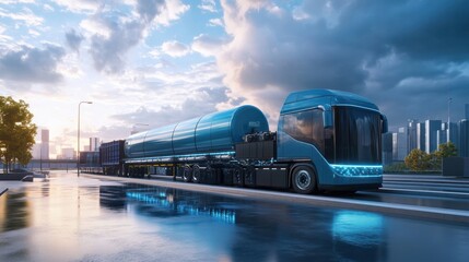 Sustainable hydrogen transport networks powering buses, trains, and trucks for green logistics