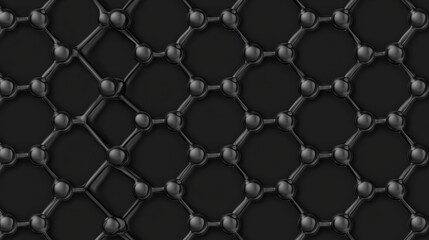 Fototapeta premium Microscopic view of graphene structure revealing intricate atomic patterns. Advanced material science and nanotechnology exploration.