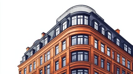 Fototapeta premium Modern Penthouse Exterior in Urban Setting