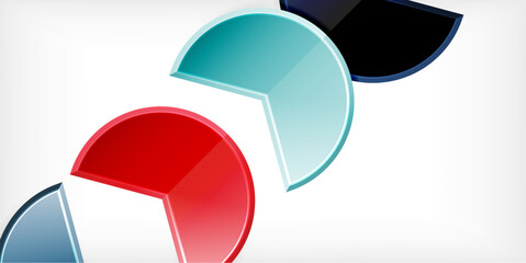 Trendy round shapes with triangular angle design element. Vector Illustration For Wallpaper, Banner, Background, Card, Book Illustration, landing page