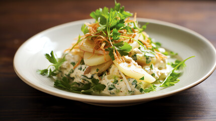Herb-infused risotto with parmesan
