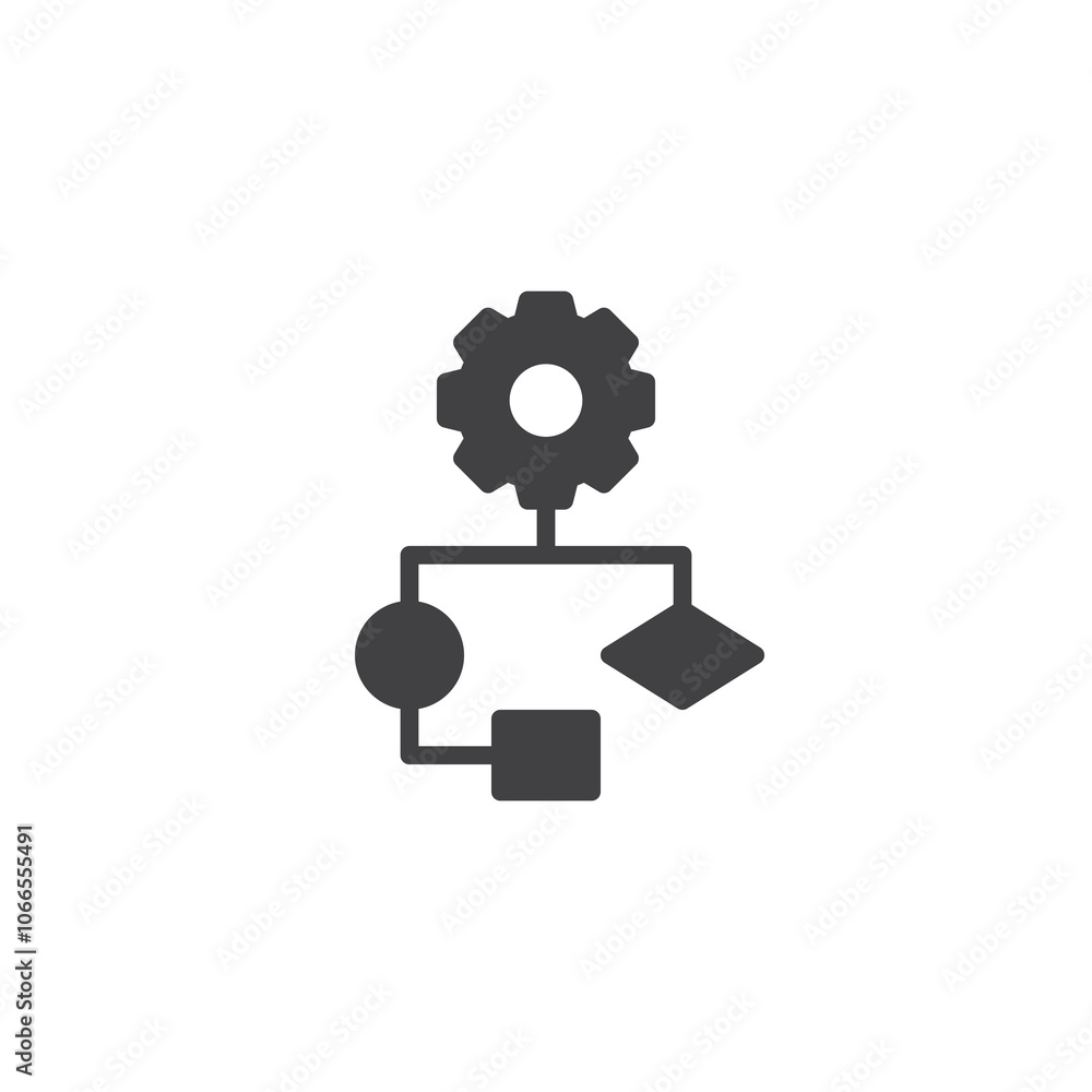 Poster process mapping vector icon
