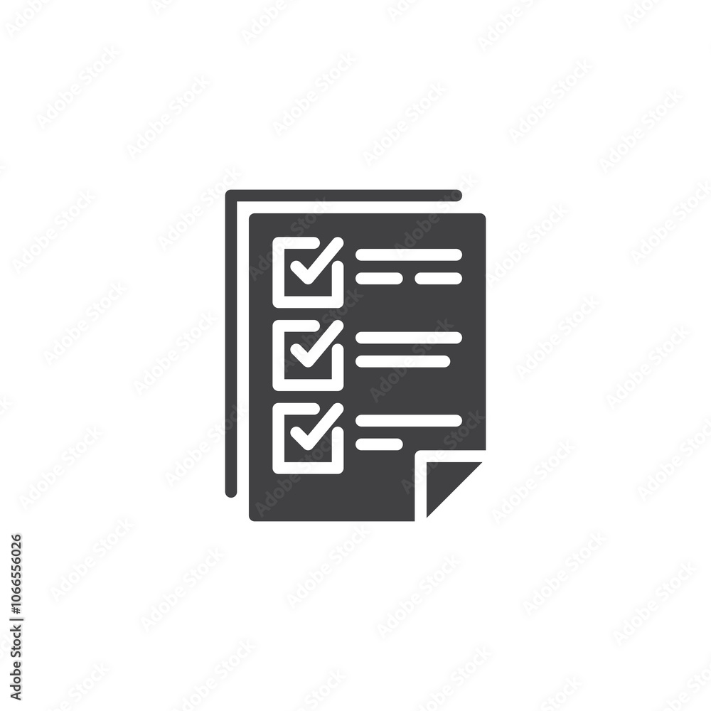 Aufkleber checklist with check marks vector icon