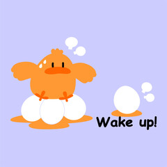 Cute Cartoon illustration designs are suitable for children's t-shirt designs, screen printed t-shirts, greeting cards and others.