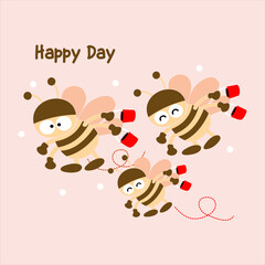 Cute Cartoon illustration designs are suitable for children's t-shirt designs, screen printed t-shirts, greeting cards and others.