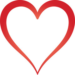 Love heart vector red