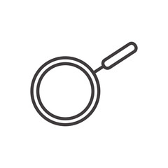 Frying Pan Icon isolated on white background. Vector icon.