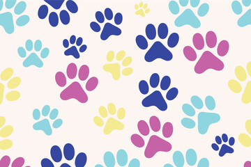 Cute Animal Paw Print Pattern for Adorable Designs and Decor