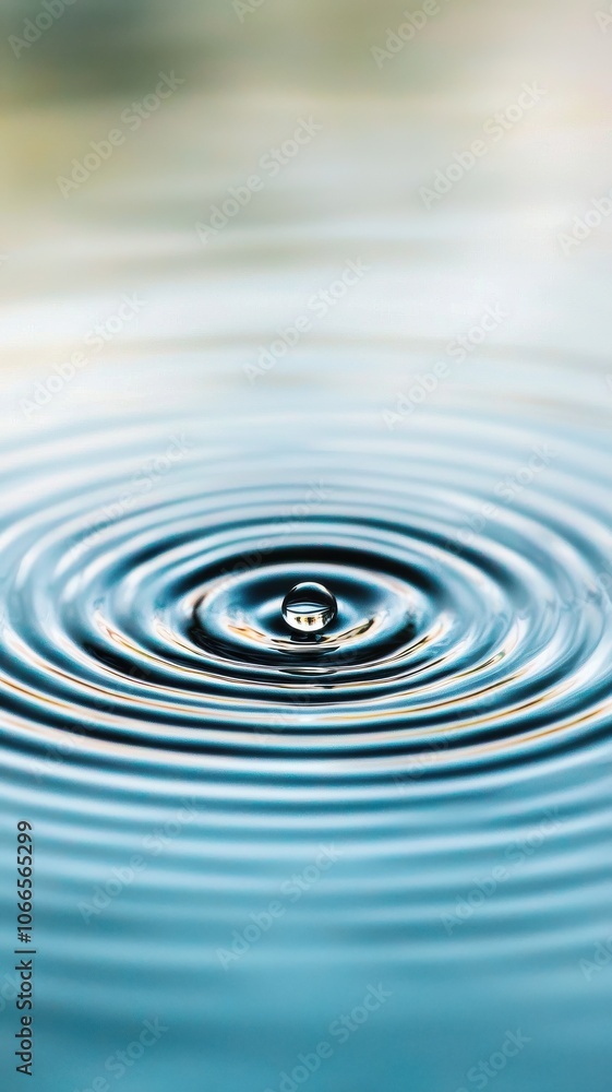 Aufkleber water ripples creating dynamic patterns in a serene environment.