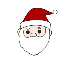 A red and white santa with a red hat and a white beard