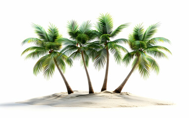 Obraz premium Palm trees isolated on a white background