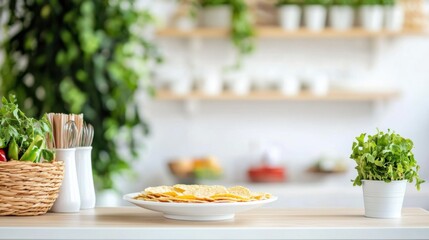 Bright and Clean Taco Bar Setup for Fun Party Gathering