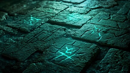 Explore the mysterious symbols on ancient stone tiles to uncover hidden secrets and stories