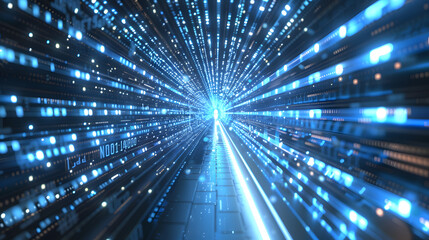 Obraz premium A futuristic background featuring beams of light internet