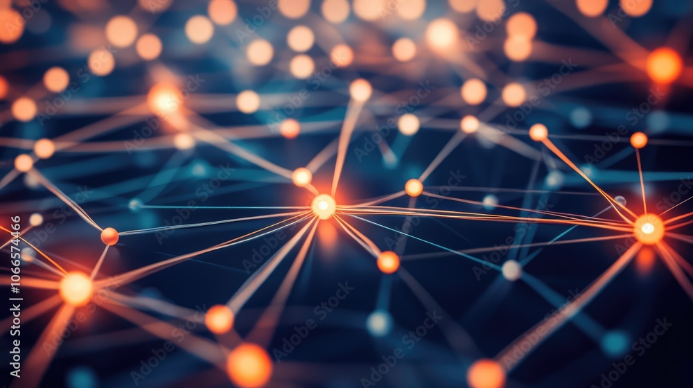Poster abstract connections in a digital network