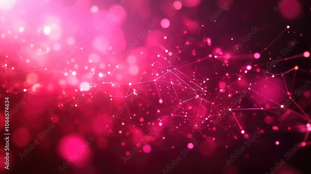 Poster abstract red pink bokeh background with light sparkles