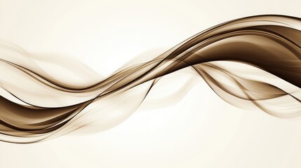 Obraz premium Elegant Waves of Flowing Brown and Beige Lines