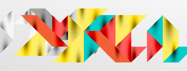 Tech minimal overlapping triangle shapes elements geometric graphic pattern