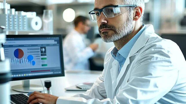 2_Engineer Working on Digital Twin Model in High Tech Lab