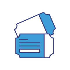Ticket  vector icon stock illustration