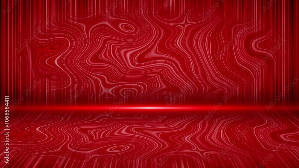 Poster red color abstract design complex pattern with 3d empty space modern design geometrical background