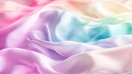 Fototapeta premium Soft Flowing Fabric with Pastel Colors and Texture
