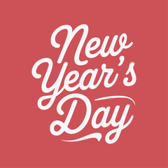 new year's day typography vector illustration template.New years day Template background text design