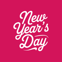 new year's day typography vector illustration template.New years day Template background text design