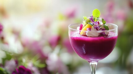 Vibrant Beet Orange Mousse in Elegant Glass