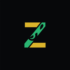  Z Letter Logo Vector. Music Note On Initial Z Design.