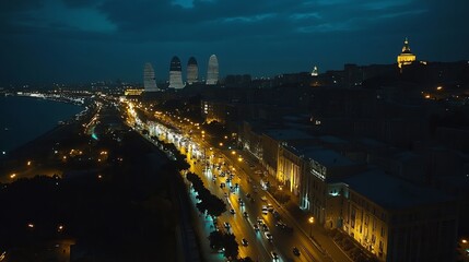 Obraz premium midnight in Baku